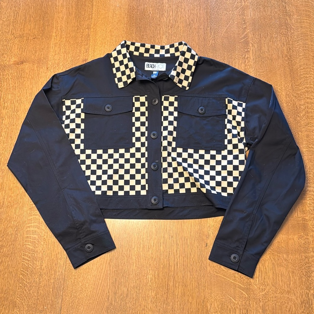 Beach Riot black denim jacket size M